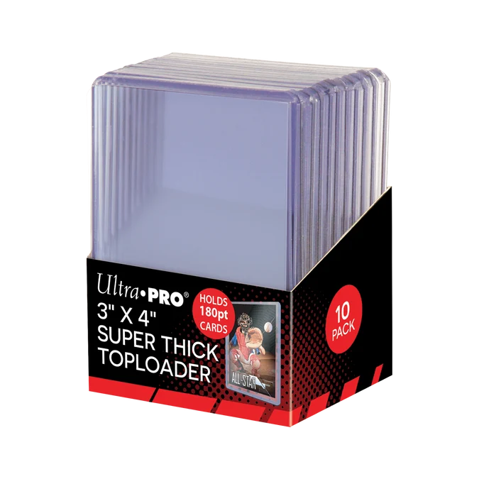 Ultra Pro 3" x 4" Clear Super Thick 180PT TOPLOADER® Sleeves (10ct)