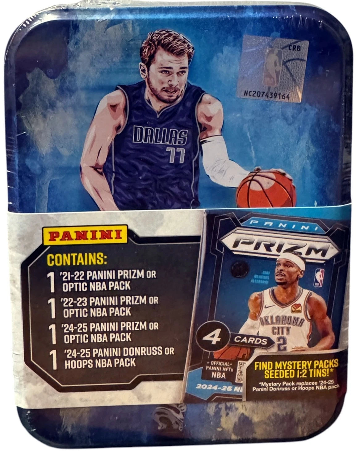 Luka Doncic 2026 Panini NBA Basketball 4 Pack Collectors Tin