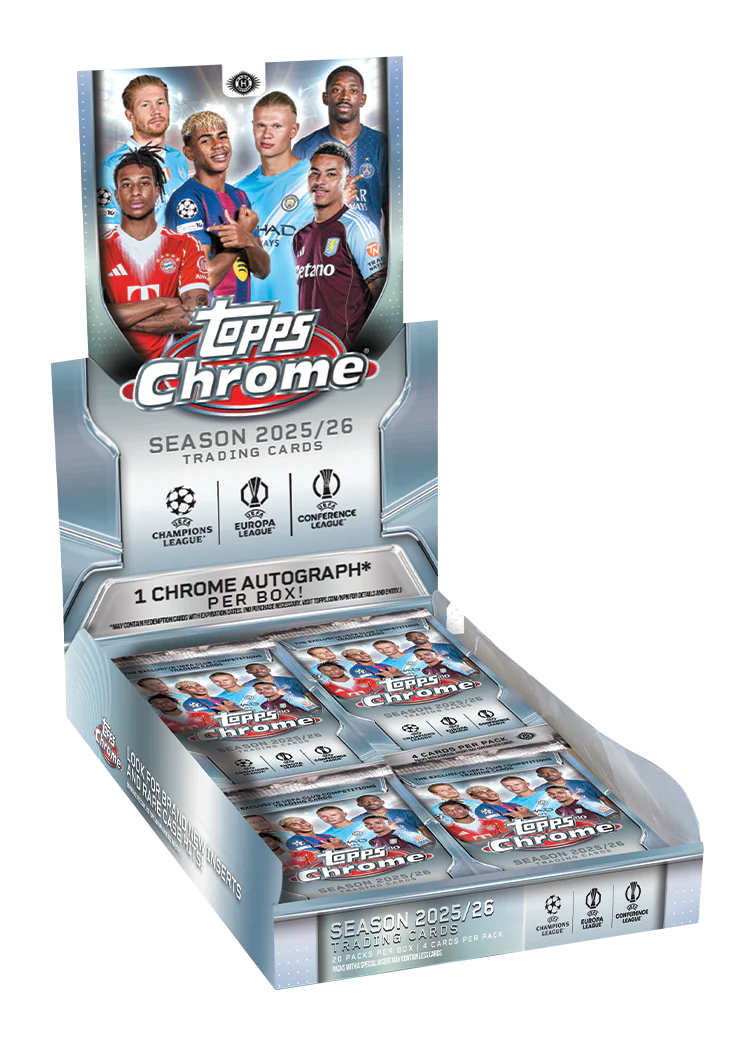 2025/26 Topps UEFA Club Competitions Chrome Soccer Hobby Box