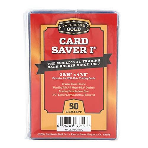 3"X4" Clear Semi-Rigid Card Saver 1 (50-Count) - Cardboard Gold Toploaders