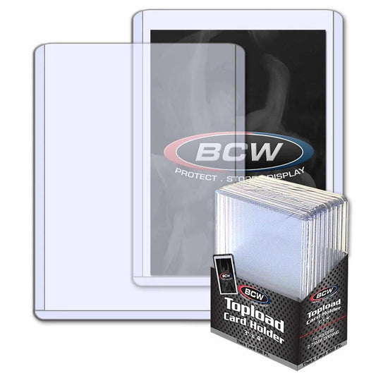 3" x 4" Thick Card Topload Holder - 108pt. (10-Count) - BCW Toploaders