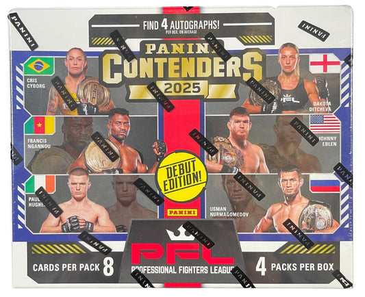 2025 PANINI CONTENDERS PFL PROFESSIONAL FIGHTERS LEAGUE HOBBY BOX