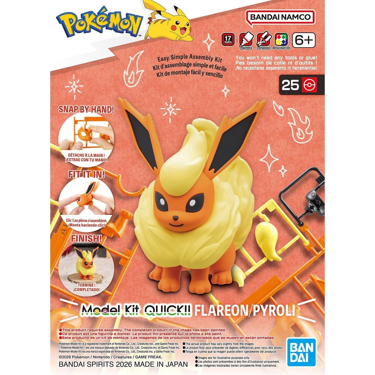 Bandai Pokemon Quick! Flareon Model Kit